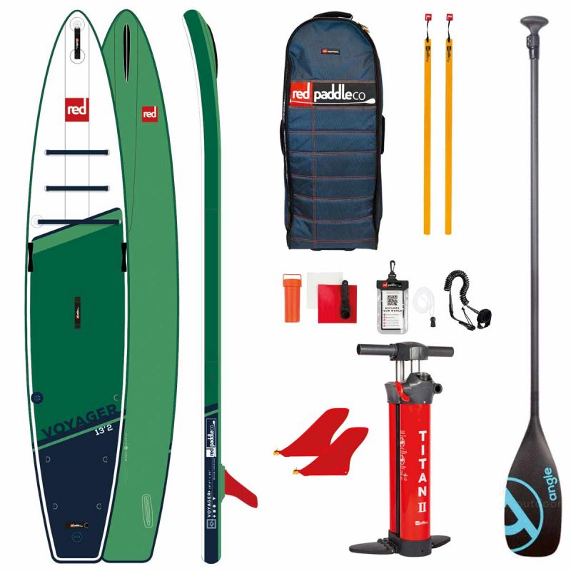 Red Paddle Co SUP Board 13’2” Voyager + Angle PERFORMANCE Paddle