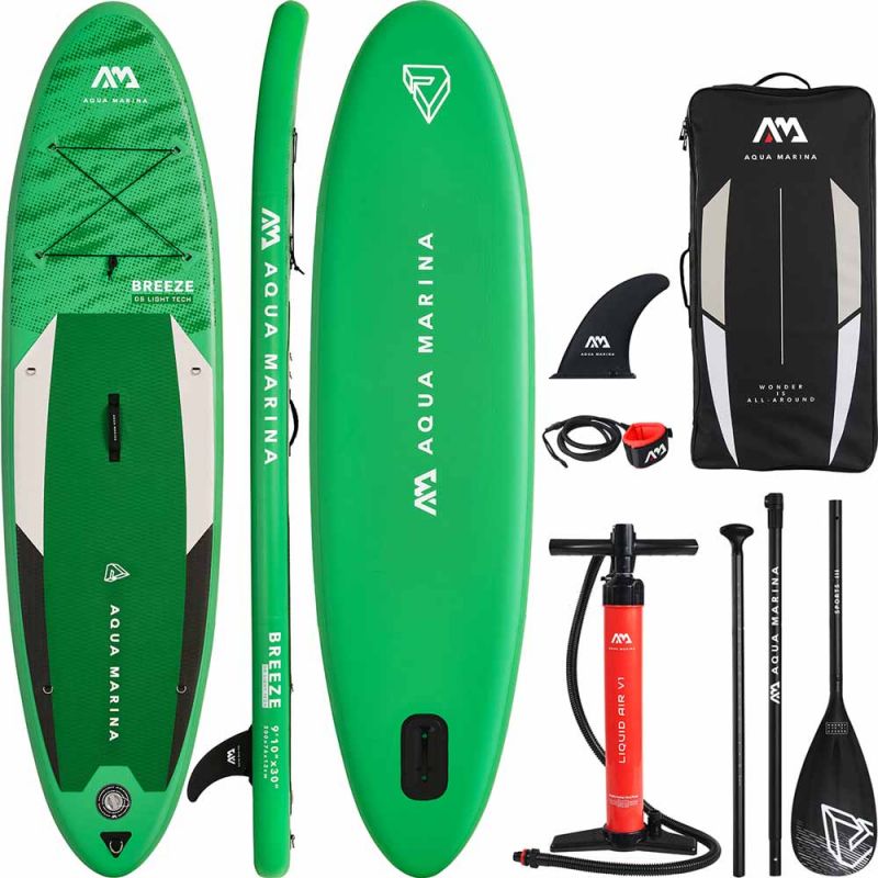 sup board aqua marina breeze 910 with paddle