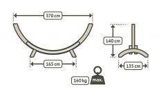 La Siesta hammock stand Elipso Double