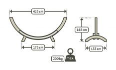 La Siesta hammock stand Elipso Kingsize