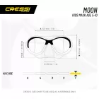 Children's diving mask CRESSI Moon transparent blue