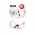 Compact diving mask CRESSI Naxos yellow