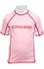Cressi rash guard for children - short sleeves 8-9 pink