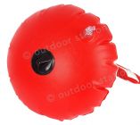 Inflatable red safety buoy for diving