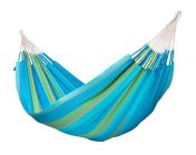 La Siesta bio cotton hammock Flora Doble zebra