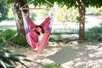 La Siesta hammock chair Habana Comfort flamingo