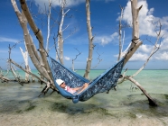 La Siesta travel hammock for two Colibri camo river