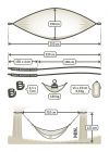 La Siesta travel hammock for two Colibri orange
