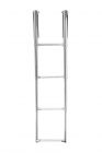 Three step stainless steel folding ladder for boat