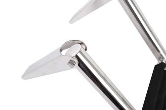 Three step stainless steel folding ladder for boat