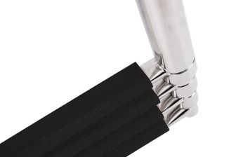 Three step stainless steel folding ladder for boat