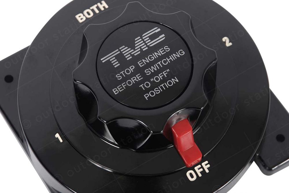 TMC battery switch for two batteries black
