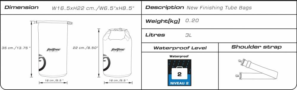 Waterproof bag Dry Tube Mini 3L Olive